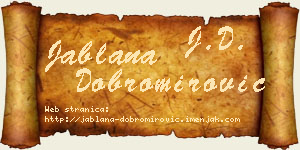 Jablana Dobromirović vizit kartica